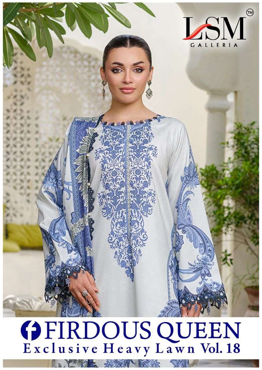 FIRDOUS QUEEN EXCLUSIVE HEAVY LAWN VOL - 18 READYMADE BY LSM